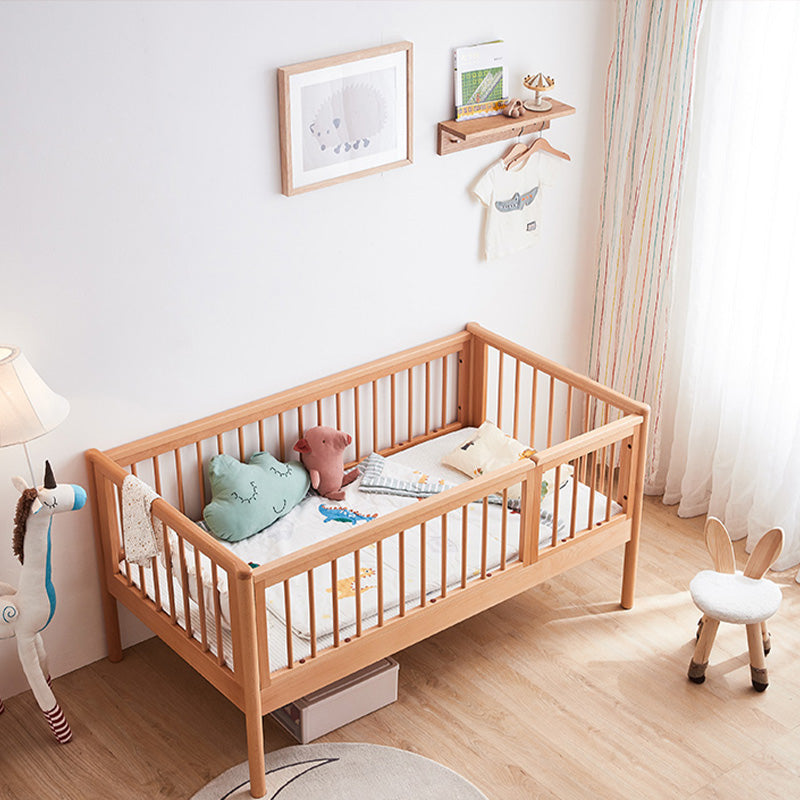 Washed Natural Nursery Crib Modern Nursery Crib with Mattress