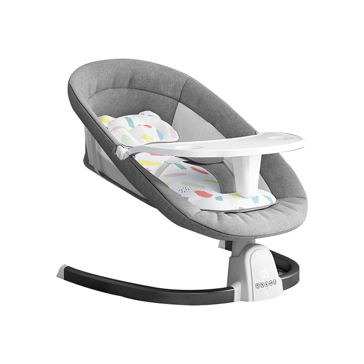 Metal Rocking Baby Crib Cradle Electric Oval Cradle with Mattress