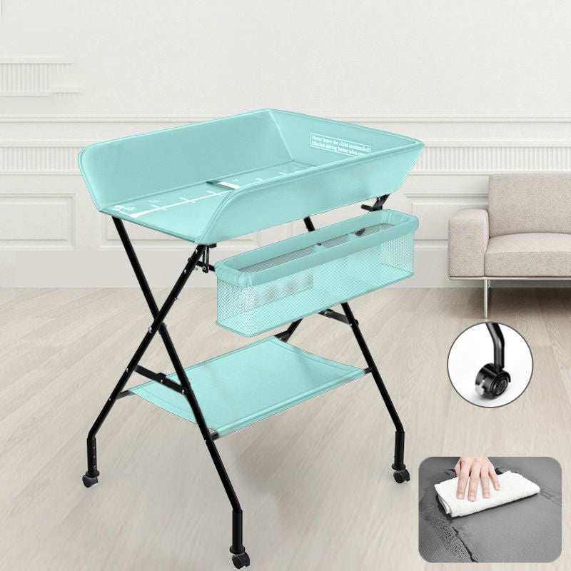 Portable Changing Table Baby Changing Table with Pad in Green