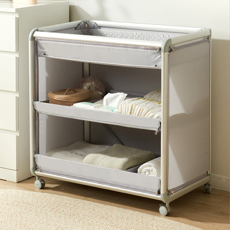 Safety Rails Baby Changing Table Flat Top Changing Table with Storage