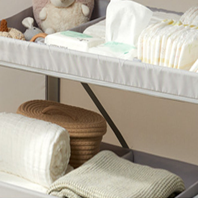 Safety Rails Baby Changing Table Flat Top Changing Table with Storage