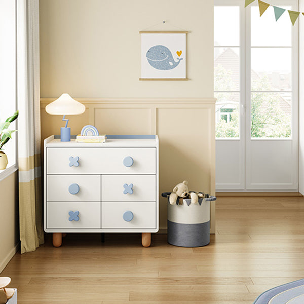 Scandinavian White Dresser Manufactured Wood Kids Furniture for Kids