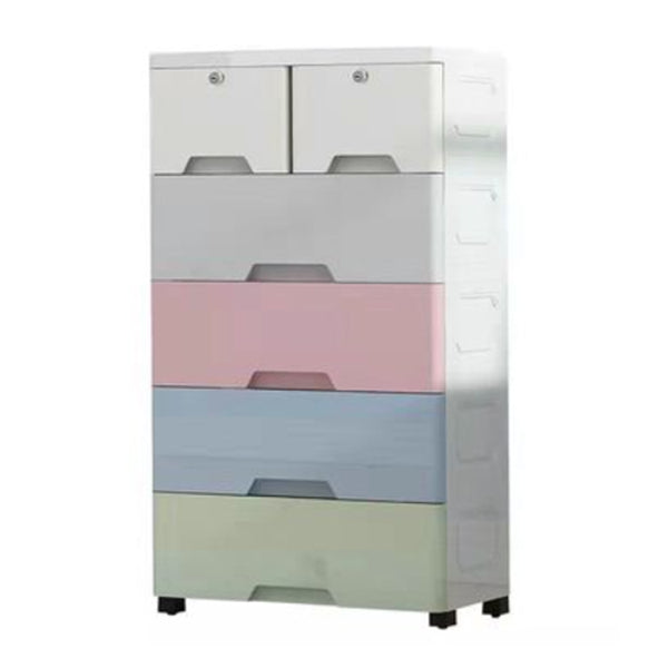 Chest Scandinavian Nursery Dresser Plastic Kids Nightstand with 5/6 Drawers