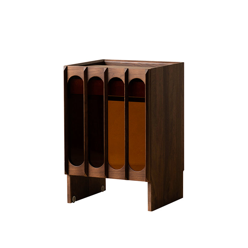 Contemporary Sideboard Walnut Wood Sideboard Cabinet for Kitchen