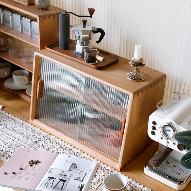 Contemporary Sideboard Cherry Sideboard Cabinet with Doors for Kitchen