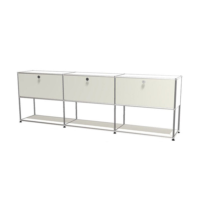 Modern Dining Server Metal Buffet Server with Doors for Living Room