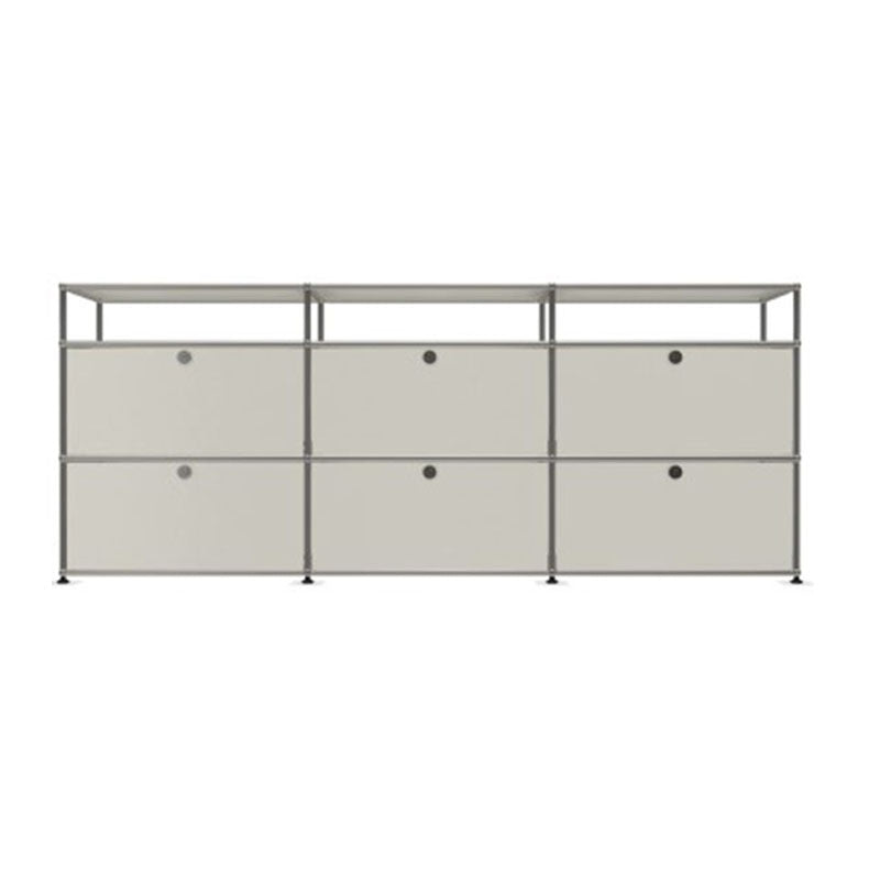 Modern Dining Server Metal Buffet Server with Doors for Living Room