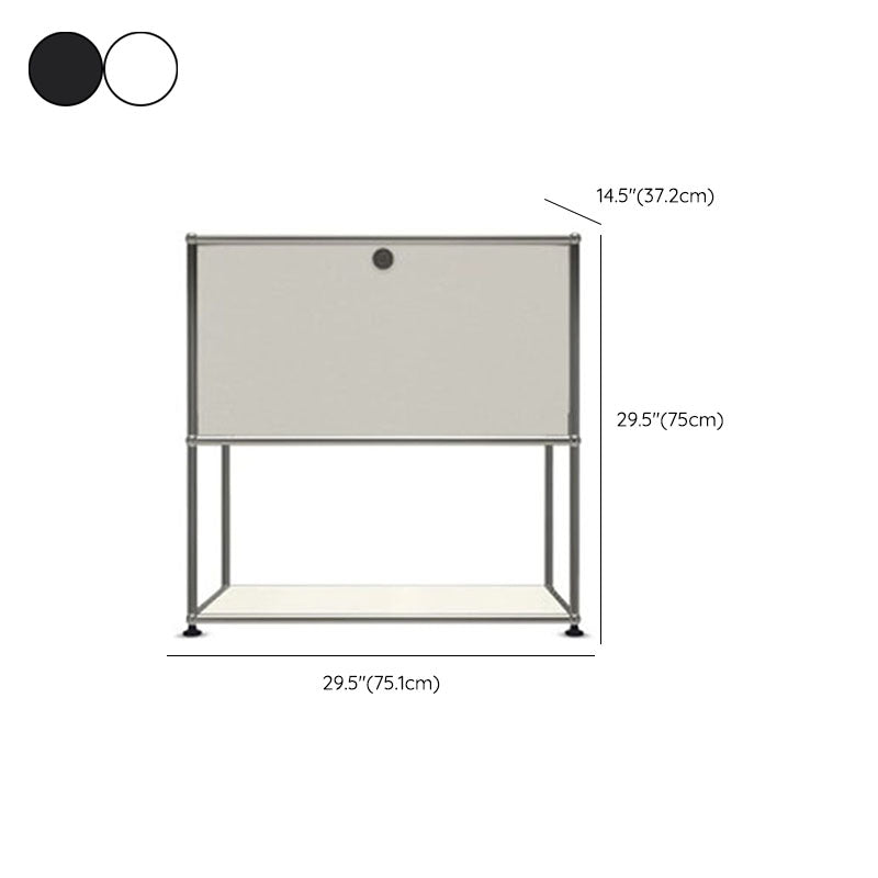 Modern Dining Server Metal Buffet Server with Doors for Living Room