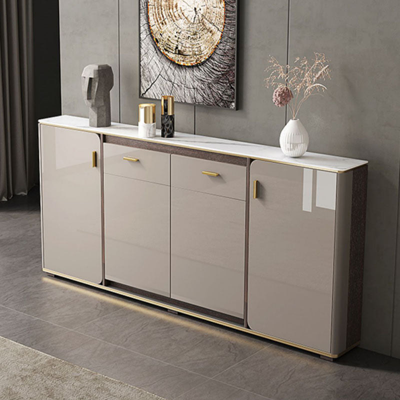 Glam Style Buffet Sideboard Kitchen Grey Dining Buffet with Drawer and Storage