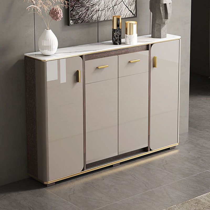 Glam Style Buffet Sideboard Kitchen Grey Dining Buffet with Drawer and Storage