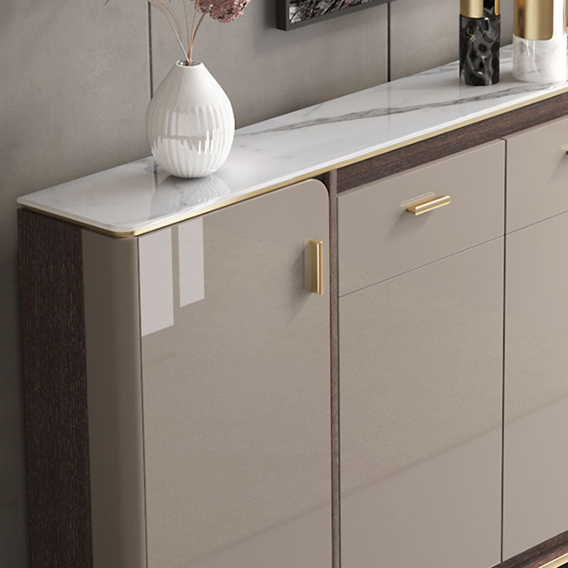 Glam Style Buffet Sideboard Kitchen Grey Dining Buffet with Drawer and Storage