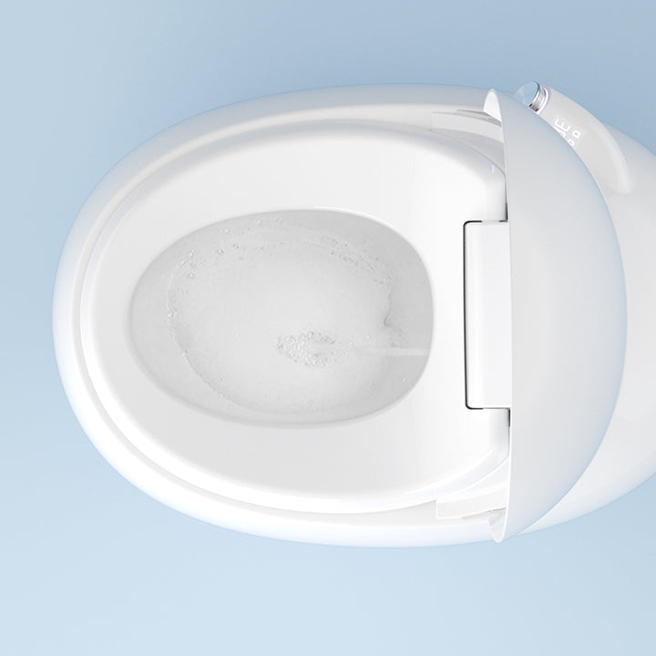 White Floor Mount Bidet Round Floor Standing Bidet with Heated Seat