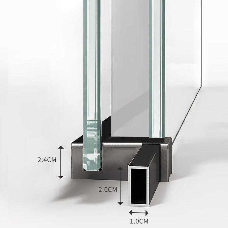 Transparent Pivot Shower Bath Door Tempered Semi-Frameless Shower Doors