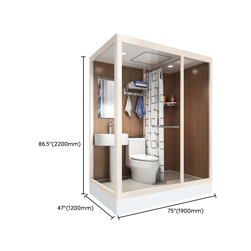 Clear and Frosted Shower Enclosure Easy Clean Glass Shower Kit