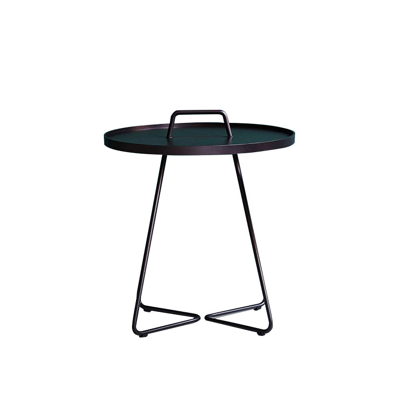 Modern Style Round Side Table Aluminum Rust Resistant Patio Table