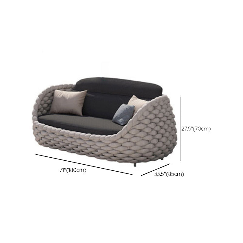 Metal Outdoor Patio Fade Resistant Sofa Patio Sofa  with Cushions