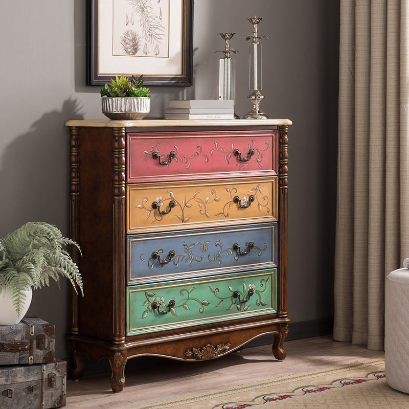 Mid-century Modern  Wooden Chest Rectangle Accent Chest with Drawers