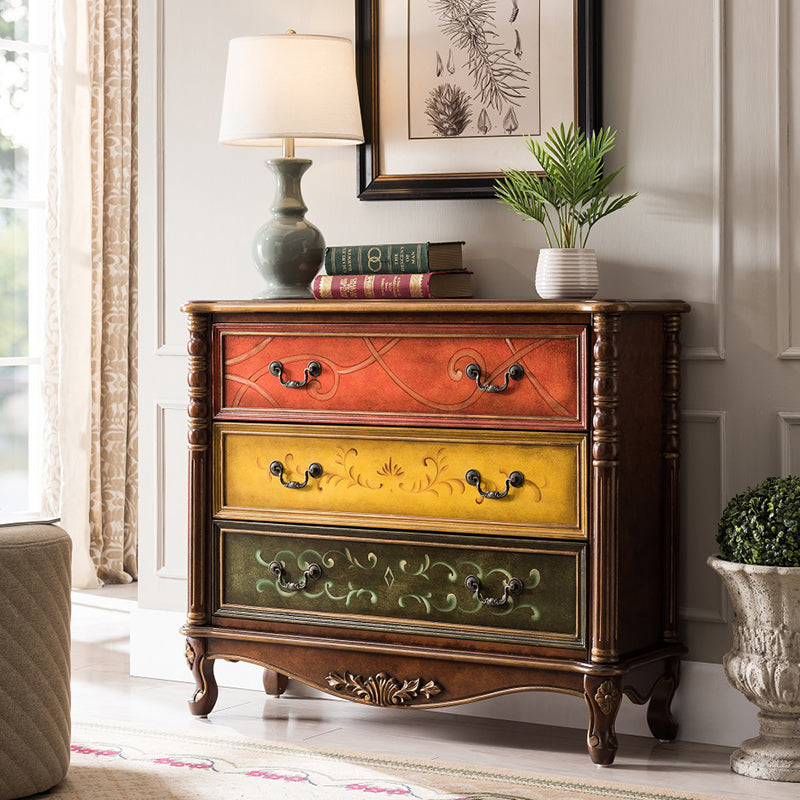 Mid-century Modern  Wooden Chest Rectangle Accent Chest with Drawers