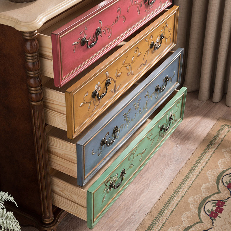 Mid-century Modern  Wooden Chest Rectangle Accent Chest with Drawers