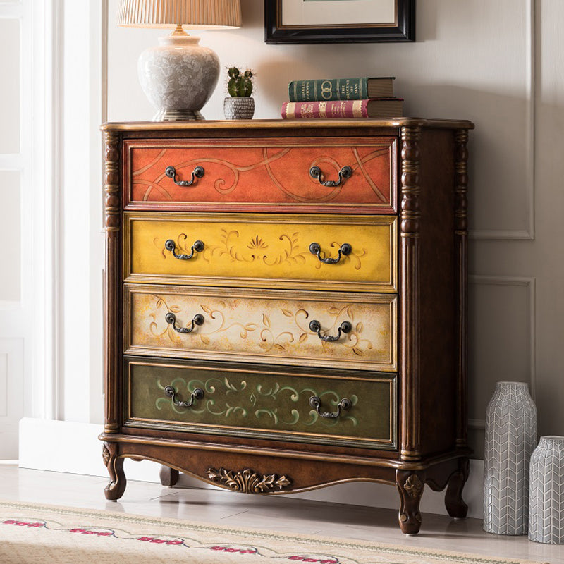 Mid-century Modern  Wooden Chest Rectangle Accent Chest with Drawers