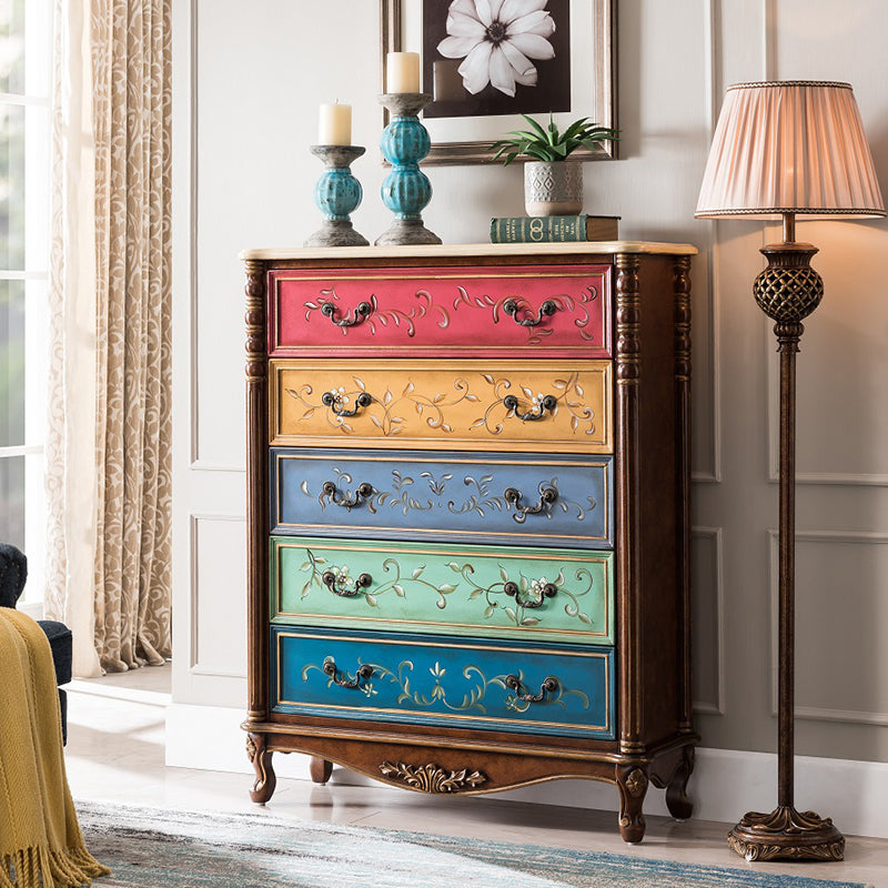 Mid-century Modern  Wooden Chest Rectangle Accent Chest with Drawers