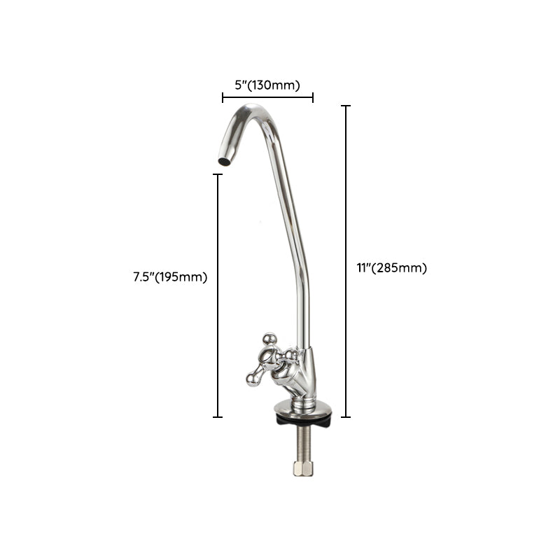 Modern Style Kitchen Filtered Faucet Copper Gooseneck Kitchen Filtered Faucet