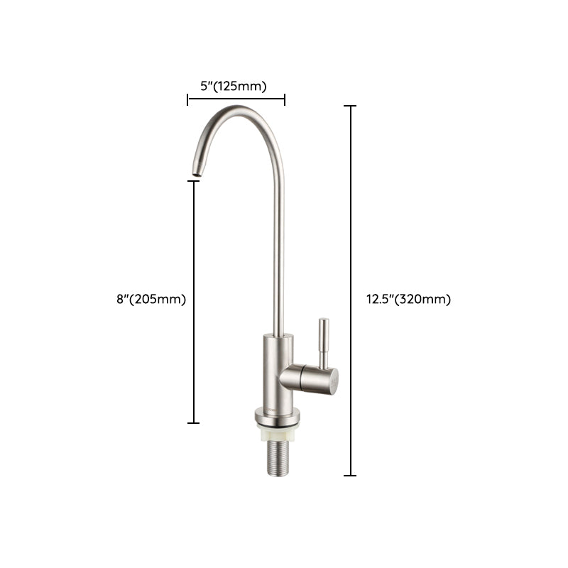 Modern Style Kitchen Filtered Faucet Copper Gooseneck Kitchen Filtered Faucet