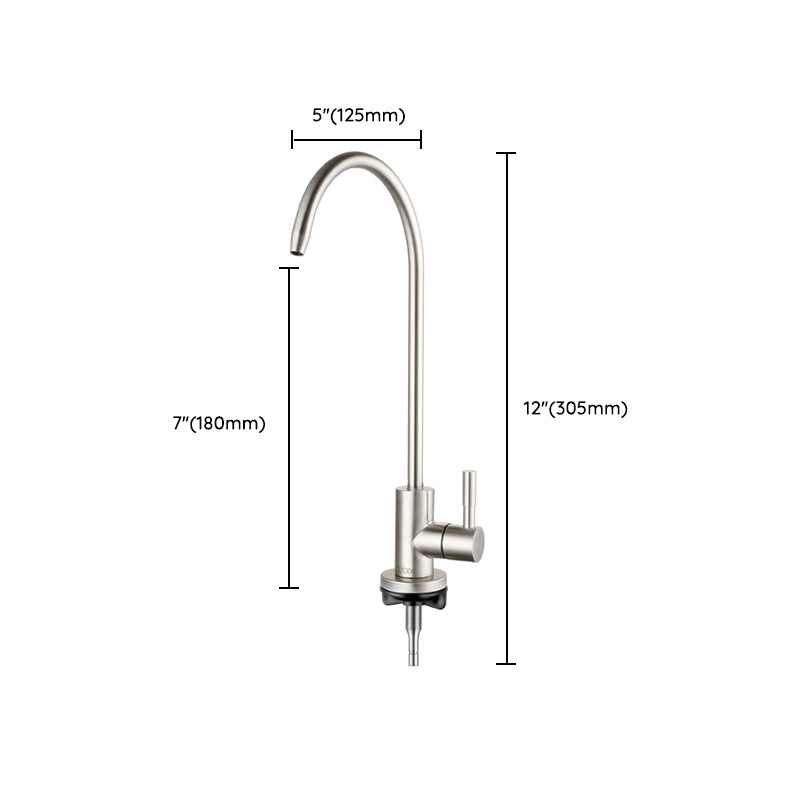 Modern Style Kitchen Filtered Faucet Copper Gooseneck Kitchen Filtered Faucet