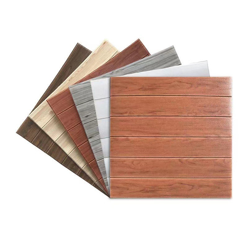 Wooden Effect Wall Panel Living Room Modern Style Peel and Stick Wall Paneling