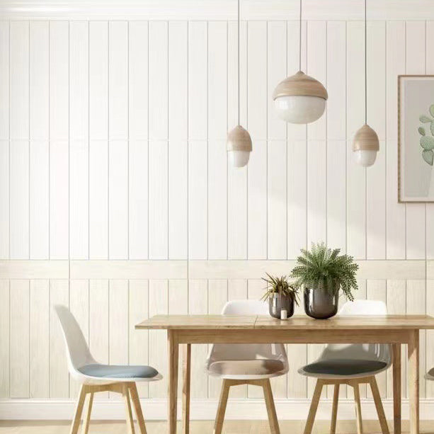 Wooden Effect Wall Panel Living Room Modern Style Peel and Stick Wall Paneling