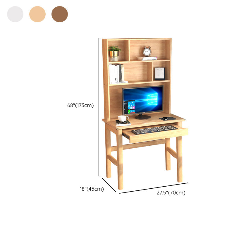 17" Wide Contemporary Student Desk Wooden Student Table with Storage