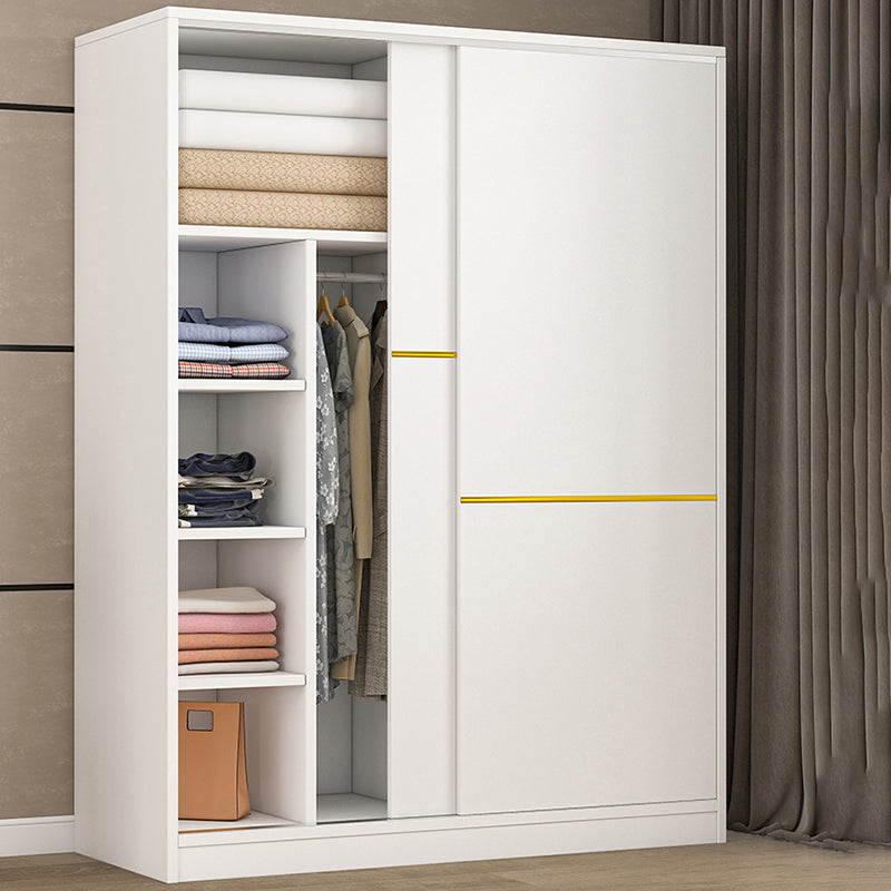 Urban Wooden Coat Locker in White Matte Finish 3-Drawer Kid's Wardrobe