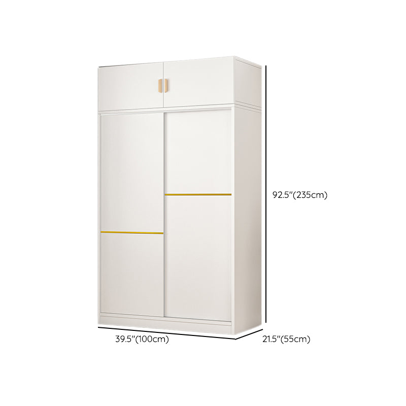 Urban Wooden Coat Locker in White Matte Finish 3-Drawer Kid's Wardrobe