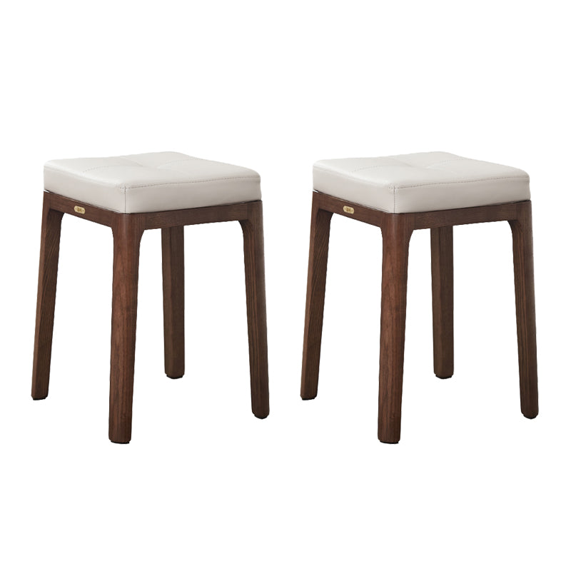 Contemporary Standard Square Leather Standard With 4 Legs for Dining Room