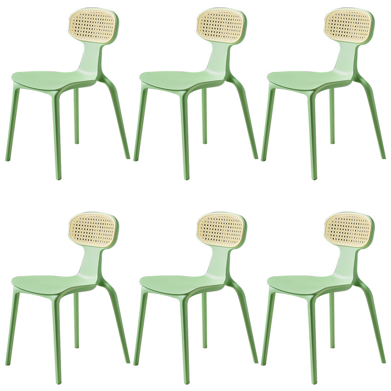 Tropical Outdoors Dining Chairs Wicker Armles Stacking Plastic Outdoor Bistro Chairs