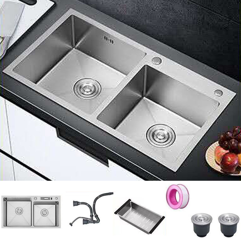 Modern Style Kitchen Sink Stainless Steel Drop-In Kitchen Sink with Drain Assembly