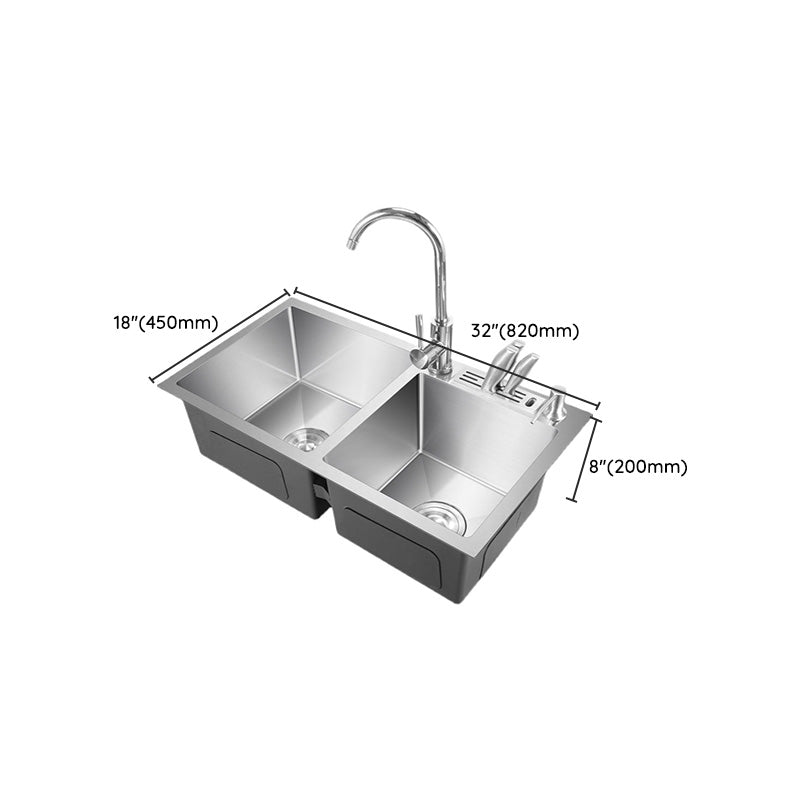 Kitchen Sink Soundproof Design Stainless Steel Drop-In Kitchen Sink