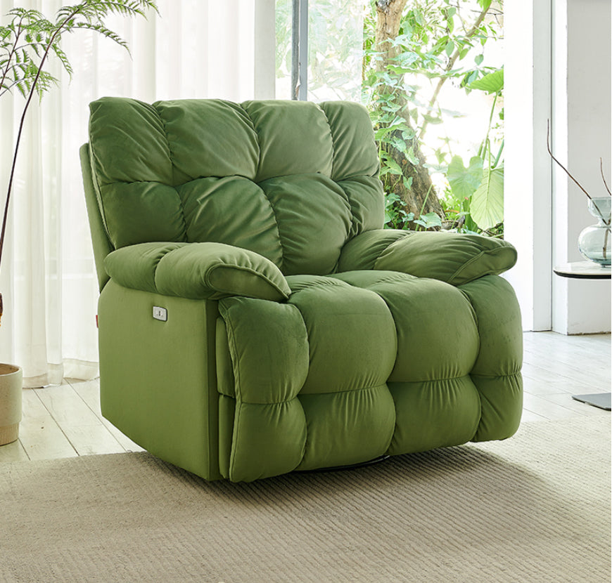 Contemporary Standard Recliner Solid Color Indoor Swivel Rocker Reclining