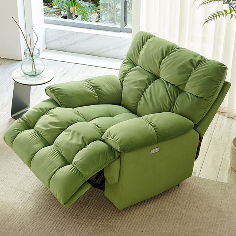 Contemporary Standard Recliner Solid Color Indoor Swivel Rocker Reclining