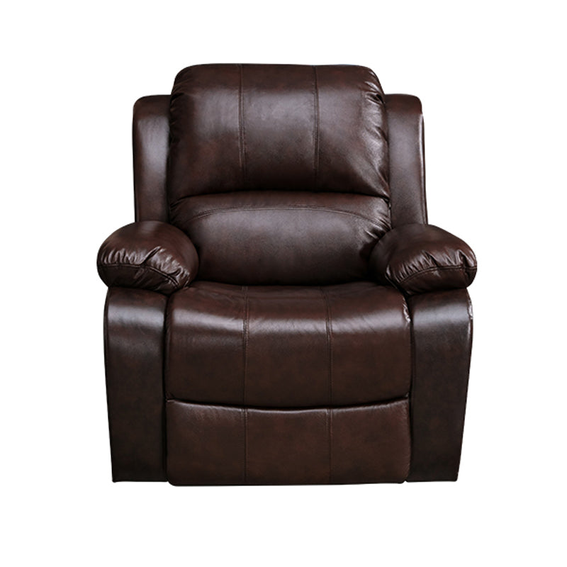 Contemporary Home Theater Recliner Solid Color Theater Arm Metal Standard