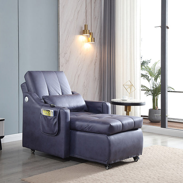 Contemporary Standard Recliner Manual-Push Botton Indoor Solid Color Metal