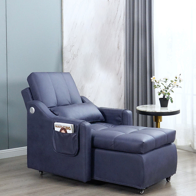 Contemporary Standard Recliner Manual-Push Botton Indoor Solid Color Metal