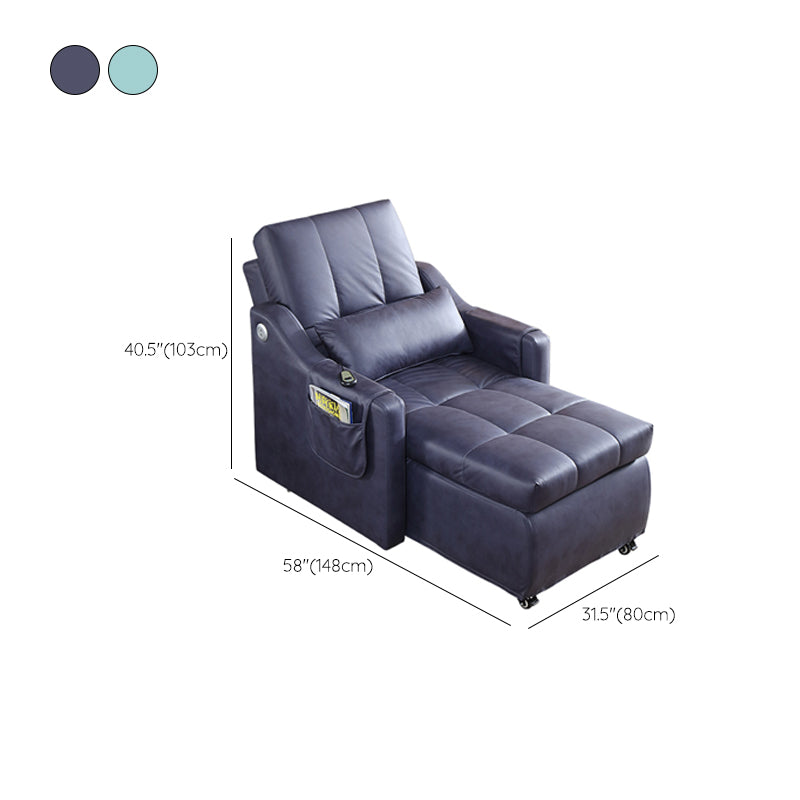 Contemporary Standard Recliner Manual-Push Botton Indoor Solid Color Metal