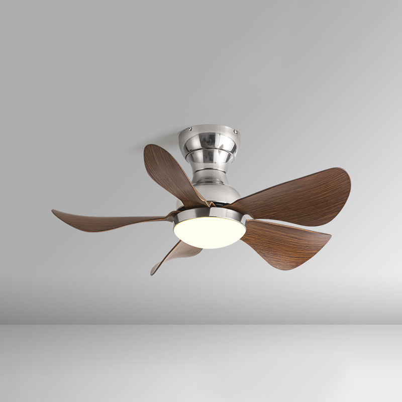 Fan Shape Metal Ceiling Fans Kid Style Single Light Flush Ceiling Fan