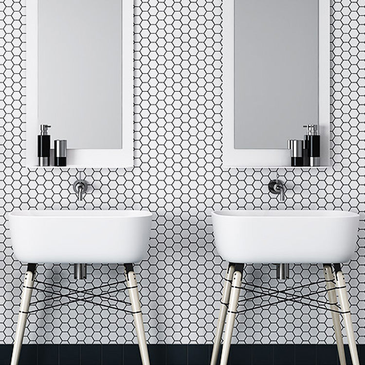 Wall and Floor Tile Straight Edge Geometric Pattern Wall and Floor Tile