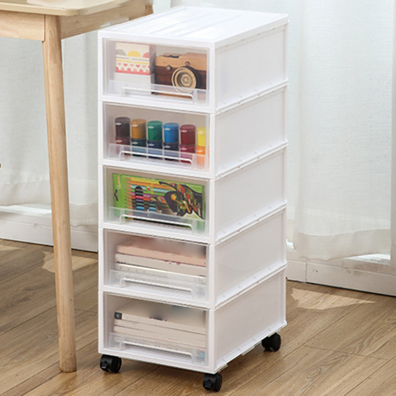 Modern Plastic Movable File Cabinet Drawers Storage Filing Cabinet for Office