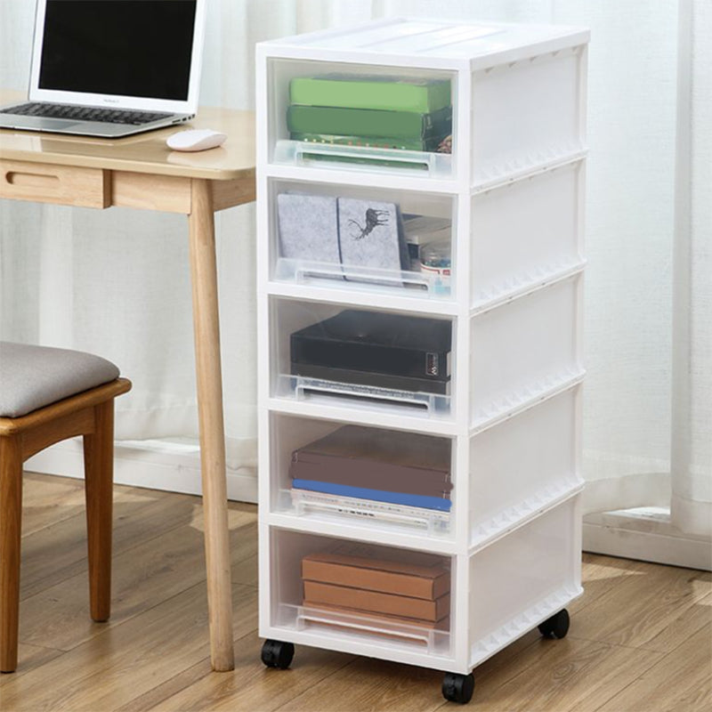 Modern Plastic Movable File Cabinet Drawers Storage Filing Cabinet for Office