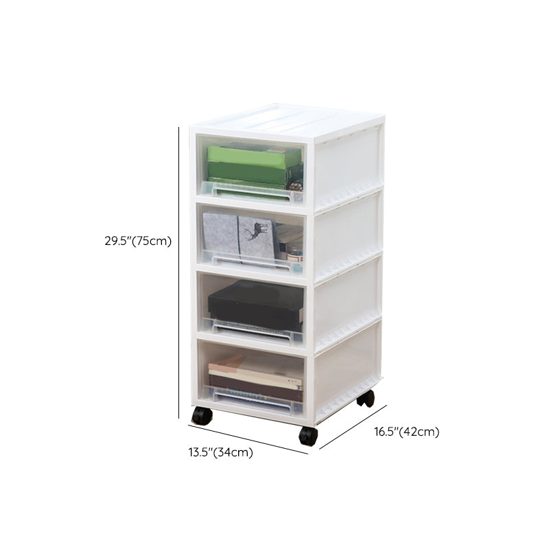 Modern Plastic Movable File Cabinet Drawers Storage Filing Cabinet for Office