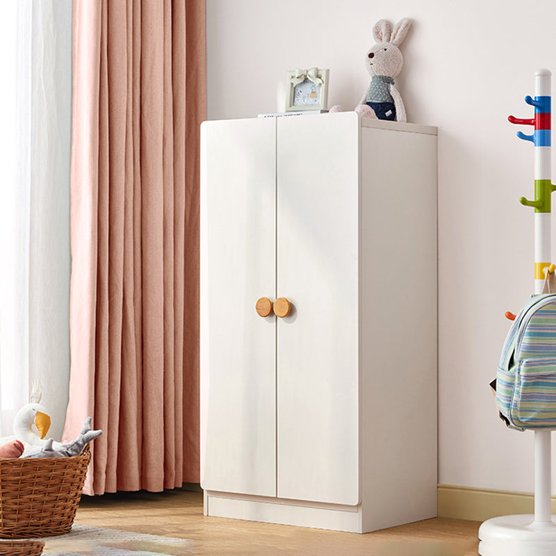 Wooden White Coat Locker High Gloss Kids Closet with Garment Rod