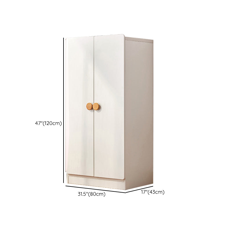 Wooden White Coat Locker High Gloss Kids Closet with Garment Rod